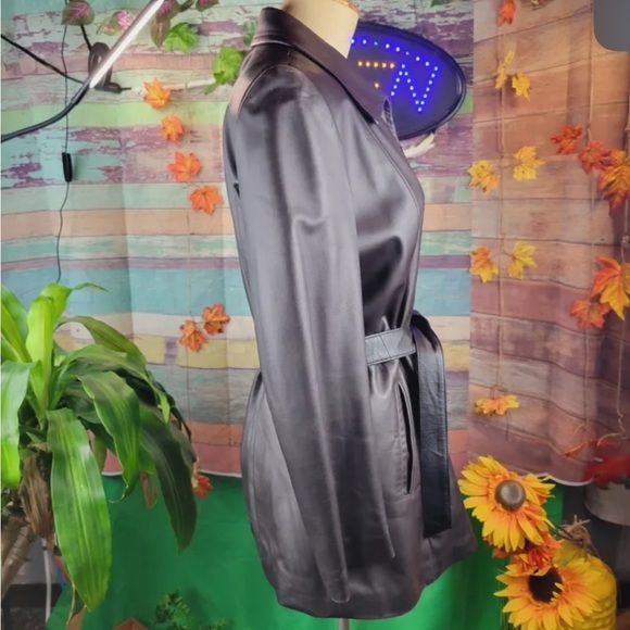 MIX MIX Leather Vintage Belted jacket - Picture 7 of 8